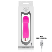 DOLCE VITA - VIBRADOR RECARREGÁVEL DE TRÊS VELOCIDADES PINK 7