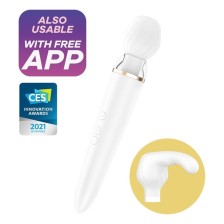 SATISFYER - APPLICATION DOUBLE WANDER BLANCHE