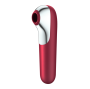 SATISFYER - VIBRATORE E VENTOSA DUAL LOVE CON ARIA PULSATA ROSSO
