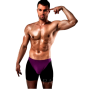 PASSION - BOXER 009 LINGERIE EROTIQUE LILAS/NOIR S/M