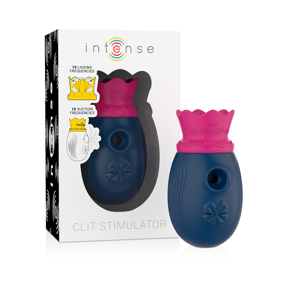 INTENSE - STIMULATEUR CLITORIS 10 MODES D'ASPIRATION ET DE LÉCHAGE - BLEU