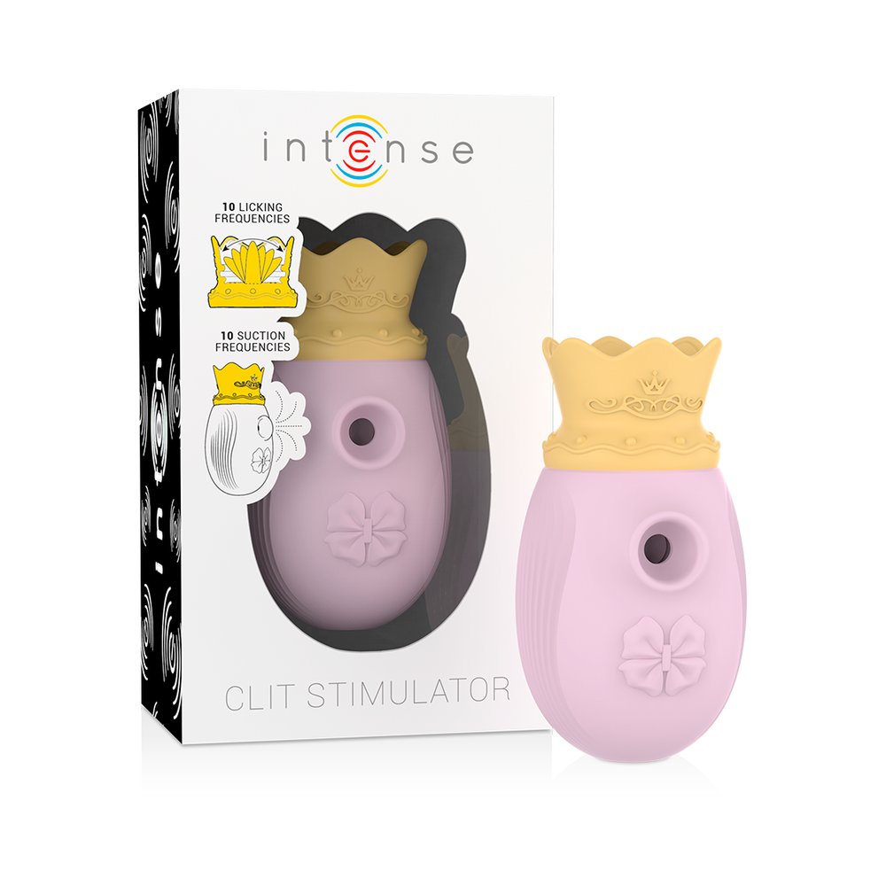 INTENSE - CLITORIS STIMULATOR 10 SUCTION AND LICKING MODES - PINK