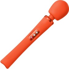 FUN FACTORY - VIM SILICONE RECHARGEABLE VIBRATING WEIGHTED RUMBLE WAND SUNRISE ORANGE