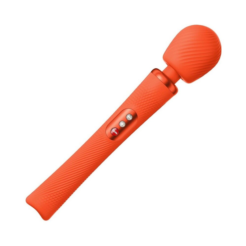 FUN FACTORY - VIM SILIKON WIEDERAUFLADBARER, VIBRIERENDER, GEWICHTETER RUMBLE WAND SUNRISE ORANGE