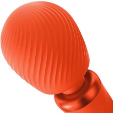 FUN FACTORY - BACCHETTA RUMBLE PESATA VIBRANTE RICARICABILE VIM IN SILICONE ARANCIO SUNRISE