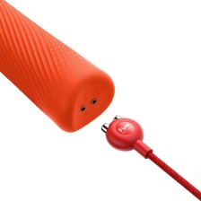 FUN FACTORY - BACCHETTA RUMBLE PESATA VIBRANTE RICARICABILE VIM IN SILICONE ARANCIO SUNRISE