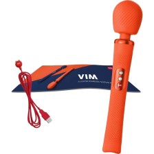 FUN FACTORY - BACCHETTA RUMBLE PESATA VIBRANTE RICARICABILE VIM IN SILICONE ARANCIO SUNRISE