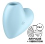 SATISFYER - CUTIE HEART ESTIMULADOR DE PULSO E VIBRADOR DE AR AZUL