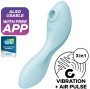 SATISFYER - CURVY TRINITY 5 ESTIMULADOR DE PULSO DE AR E APLICATIVO VIBRADOR AZUL