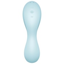 SATISFYER - CURVY TRINITY 5 ESTIMULADOR DE PULSO DE AR E APLICATIVO VIBRADOR AZUL