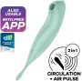 SATISFYER - TWIRLING PRO+ ESTIMULADOR DE PULSO DE AR E APLICATIVO VIBRADOR VERDE