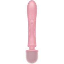 SATISFYER - TRIPLE LOVER RABBIT VIBRADOR MASSAGER ROSA