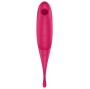 SATISFYER - ESTIMULADOR E VIBRADOR DE PULSO TWIRLING PRO AIR VERMELHO