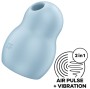 SATISFYER - PRO TO GO 1 DOUBLE AIR PULSE STIMULATOR & VIBRATOR BLUE