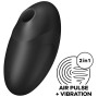 SATISFYER - VULVA LOVER 3 AIR PULSE STIMULATOR & VIBRATOR BLACK