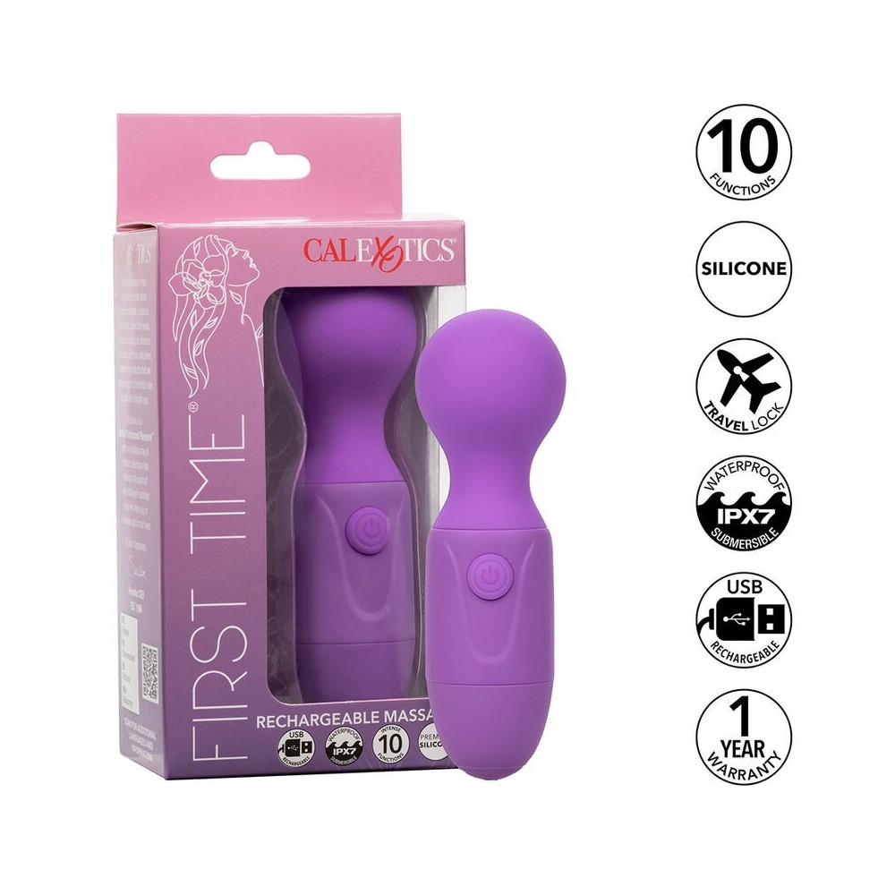 CALEXOTICS - FIRST TIME RECHARGEABLE MASSAGER 10 VIBRATIONS PURPLE