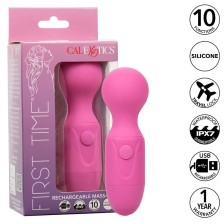 CALEXOTICS - FIRST TIME MASSAGGIATORE RICARICABILE 10 VIBRAZIONI ROSA