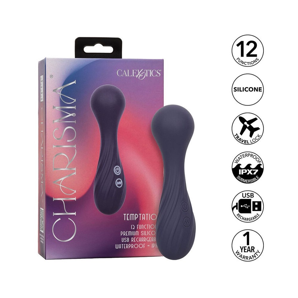 CALEXOTICS - CHARISMA TEMPTATION MASSAGER 12 FUNÇÕES ROXO