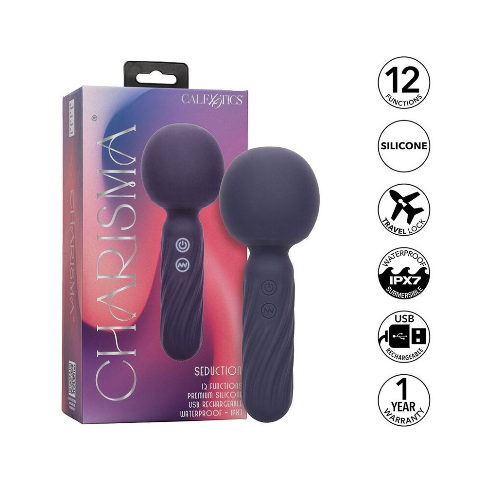 CALEXOTICS - CHARISMA SEDUCTION MASSAGER 12 FUNÇÕES 17,75 CM X 6,25 CM ROXO