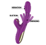 INTENSE - ATENEO RECHARGEABLE MULTIFUNCTION VIBRATOR 7 VIBRATIONS WITH OSCILLATING TONGUE AND PURPLE SUCTION