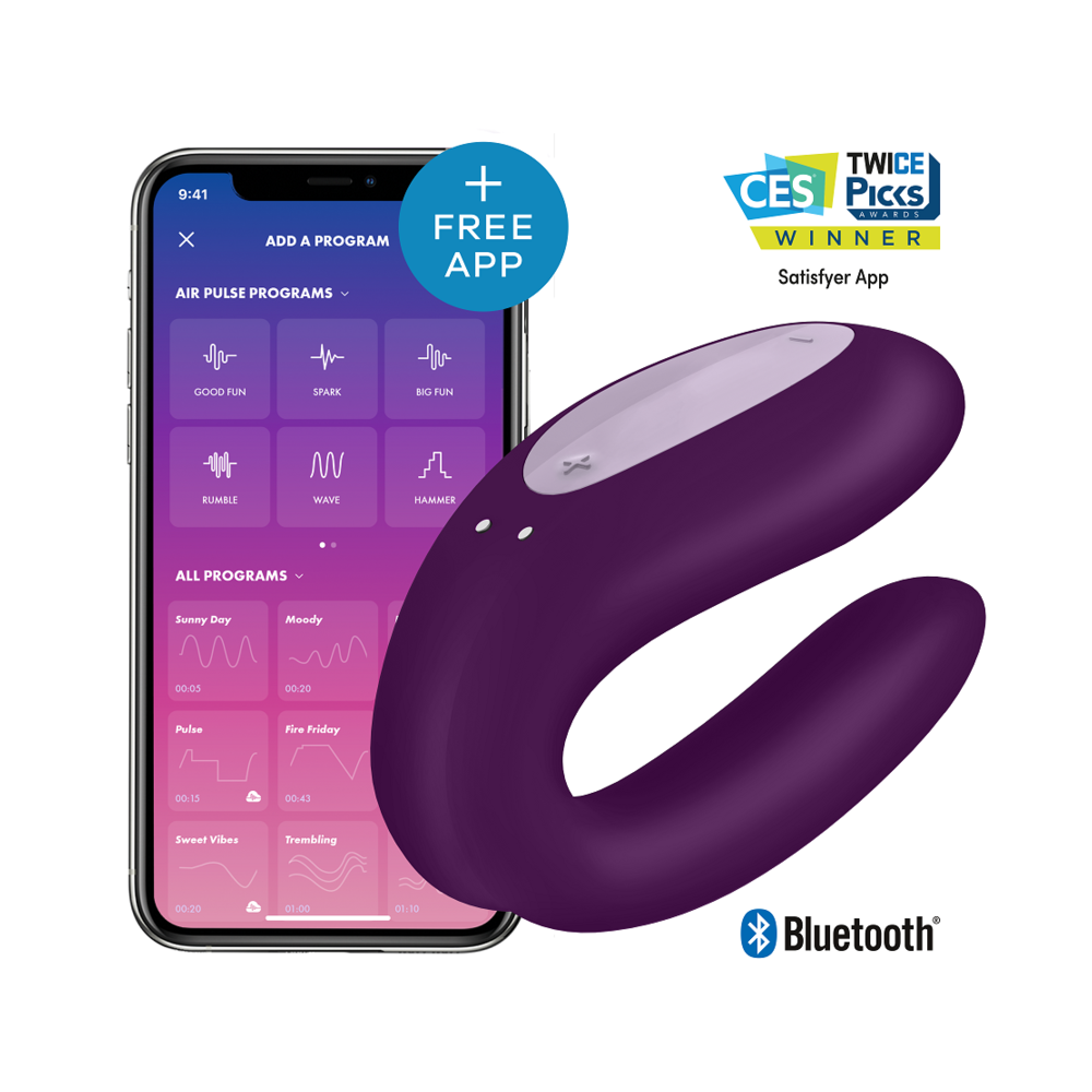 SATISFYER - DOUBLE JOY CON APP LILA