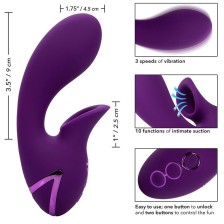 CALEXOTICS - HUNTINGTON BEACH HEARTBREAKER STIMULATOR & SUCTIONER PURPLE BY CALIFORNIA DREAMING