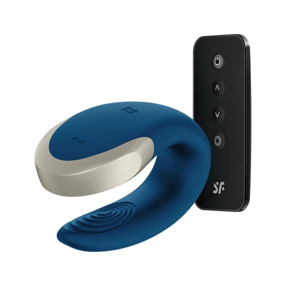 SATISFYER - DOUBLE LOVE LUXURY PARTNER VIBRATOR BLAU