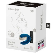 SATISFYER - DOUBLE LOVE LUXURY PARTNER VIBRATOR BLAU