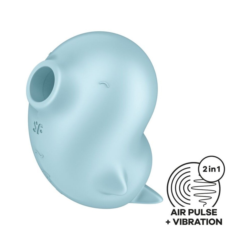 SATISFYER - SASSY SEAL ESTIMULADOR E VIBRADOR AZUL