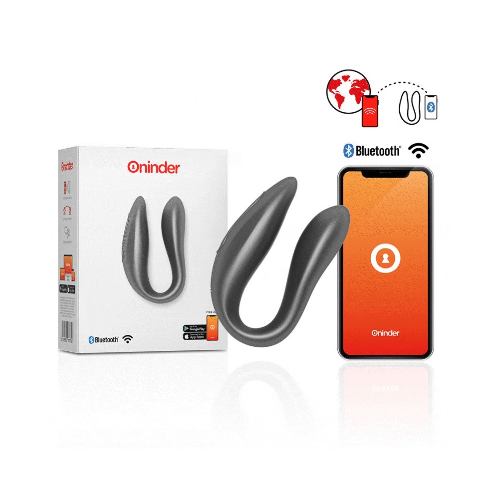 ONINDER - LISBOA G-SPOT & CLITORAL STIMULATOR BLACK - APLICAÇÃO GRATUITA