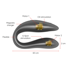 ONINDER - LISBOA G-SPOT- UND KLITORALSTIMULATOR SCHWARZ - KOSTENLOSE APP