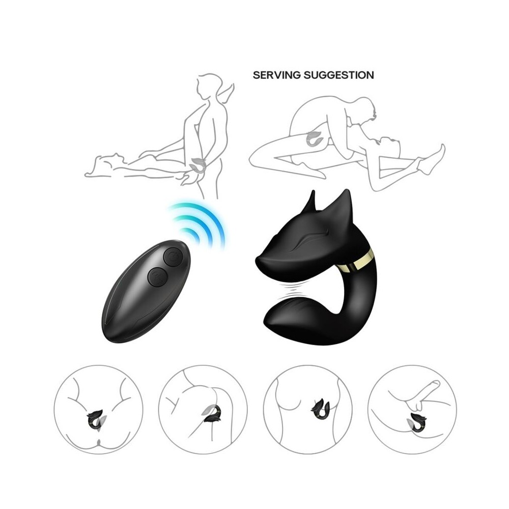 ARMONY - VIBRATEUR FOX POUR COUPLES TÉLÉCOMMANDE NOIR