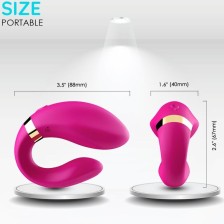 ARMONY - CRESCENT VIBRATOR FOR COUPLES REMOTE CONTROL FUCHSIA