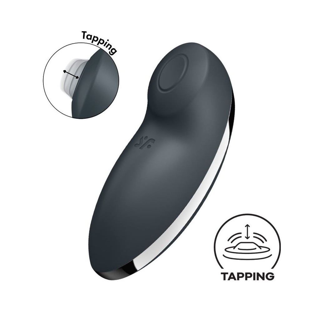 SATISFYER - TAP & CLIMAX 2 VIBRADOR E ESTIMULADOR CINZA