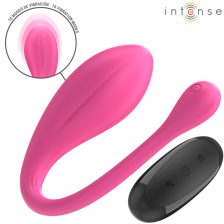 INTENSE - JANICE U VIBRATORE DOPPIA STIMOLAZIONE 10 VIBRAZIONI ROSA TELECOMANDO