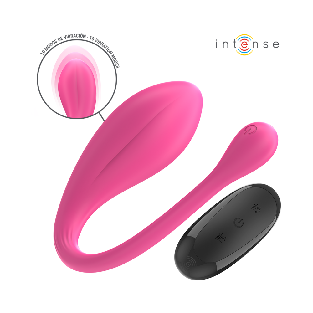 INTENSE - VIBRATEUR JANICE U DOUBLE STIMULATION 10 VIBRATIONS ROSE TÉLÉCOMMANDE