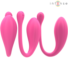 INTENSE - JANICE U VIBRATORE DOPPIA STIMOLAZIONE 10 VIBRAZIONI ROSA TELECOMANDO