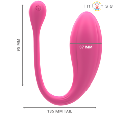 INTENSE - JANICE U VIBRATORE DOPPIA STIMOLAZIONE 10 VIBRAZIONI ROSA TELECOMANDO