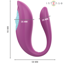 INTENSE - ANNIE U-SHAPED VIBRATOR AND STIMULATOR PURPLE REMOTE CONTROL