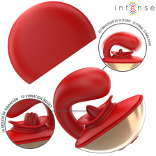 INTENSE - MARIAH VIBRATOR & STIMULATOR IN U-FORM 10 VIBRATIONEN ROT