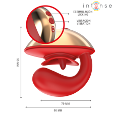 INTENSE - MARIAH VIBRATOR & STIMULATOR IN U SHAPE 10 VIBRATIONS RED