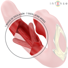 INTENSE - NATHY DOPPIO VIBRATORE CON STIMOLANTE MULTIFUNZIONE BOCCA ROSSO