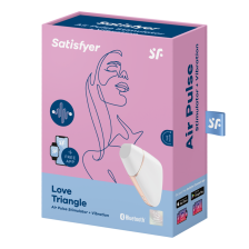 SATISFYER - STIMOLATORE E VIBRATORE TRIANGOLO LOVE BIANCO