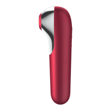 SATISFYER - VIBRATEUR ET ASPIRATION DUAL LOVE AVEC AIR PULSÉ ROUGE