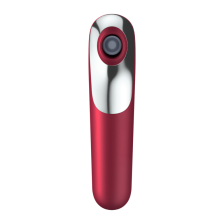 SATISFYER - DUAL LOVE VIBRATOR UND SAUGER MIT PULSIERTER LUFT ROT