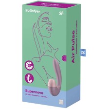 SATISFYER - ESTIMULADOR DE PULSO DE AR SUPERNOVA E VIBRAO ROSA