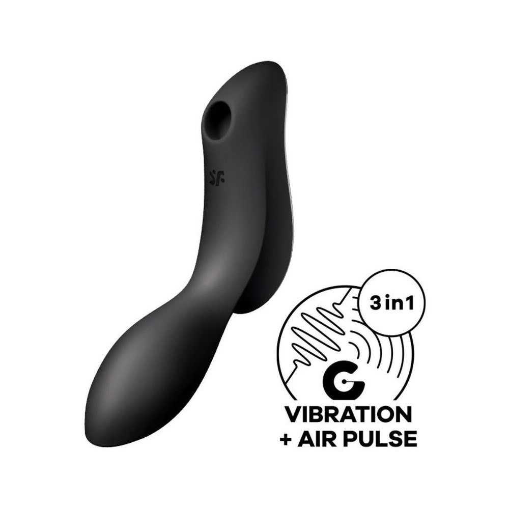 SATISFYER - CURVY TRINITY 2 AIR PULSE VIBRATOR BLACK