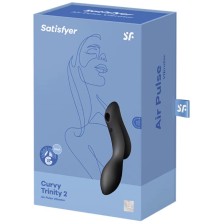 SATISFYER - CURVY TRINITY 2 AIR PULSE VIBRATOR SCHWARZ