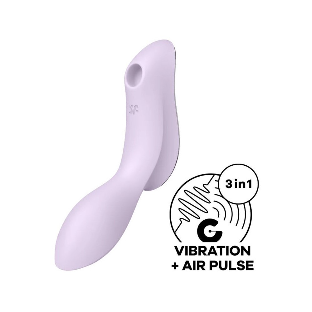 SATISFYER - CURVY TRINITY 2 AIR PULSE VIBRATOR LILA