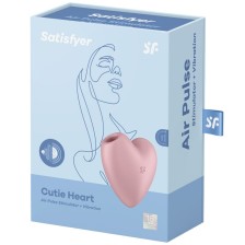 SATISFYER - CUTIE HEART AIR PULSE STIMULATOR & VIBRATOR ROSA